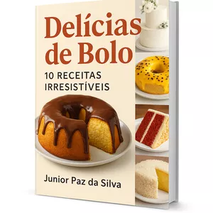 Imagem de capa para o Ebook Delícias de Bolo: 10 Receitas Irresistíveis