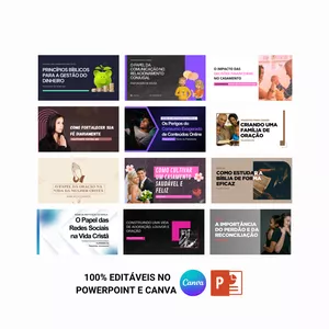Imagem de capa para o Ebook Pack de Slides Prontos e 100% Editáveis para Palestras Bíblicas