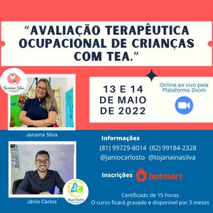 Imagem de capa para o Curso online AVALIAÇÃO TERAPÊUTICA OCUPACIONAL DE CRIANÇAS COM TEA