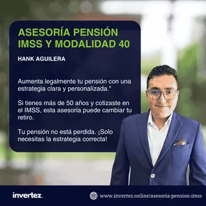 Imagen de portada para Evento presencial Asesoría Experta en Pensión IMSS Ley 73 y Modalidad 40