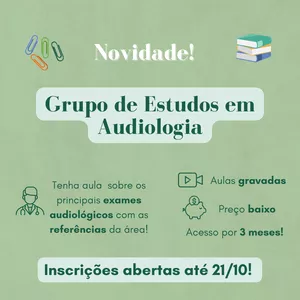 Imagem de capa para o Curso online Grupo de Estudos em Audiologia