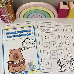 Imagem de capa para o Ebook 🦫✨ Probleminhas Matemáticos com Capivaras ✨🦫