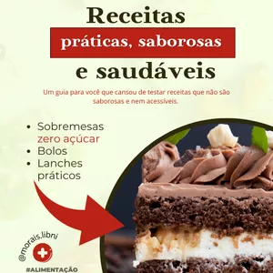 Imagem de capa para o Ebook Receitas práticas, saborosas e saudáveis