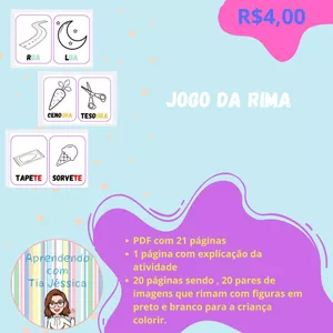 Imagem de capa para o Ebook JOGO DA RIMA