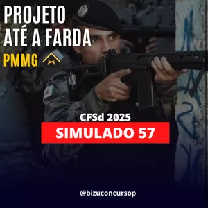 Imagem de capa para o Ebook SIMULADO 57 PÓS-EDITAL CFSd PMMG 2025