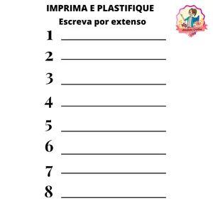 Imagem de capa para o Ebook FICHAS PARA PLASTIFICAR: NUMERAIS POR EXTENSO