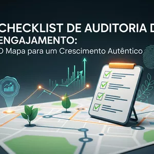 Imagem de capa para o Ebook Checklist de Auditoria de Engajamento: O Mapa para um Crescimento Autêntico