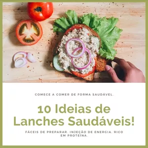 Imagem de capa para o Ebook 10 Dicas de Lanches saudáveis
