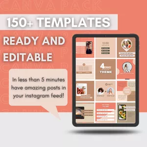 Cover image for Online course Canva Pro Pack | 150+ Editable Templates | + 3 Bonus
