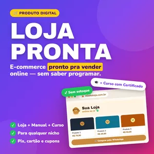 Imagem do curso Loja Pronta: E-commerce Pronto para Vender