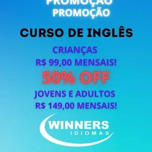 Imagem do curso CURSO BÁSICO DE INGLÊS - WINNERS IDIOMAS - DESDE 2004