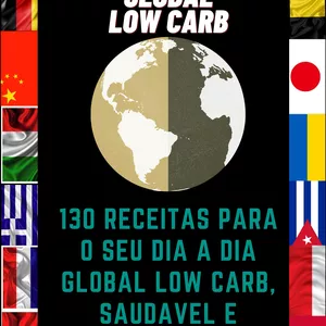 Imagem de capa para o Ebook 130 Receitas Low Carb Para O Dia a Dia.