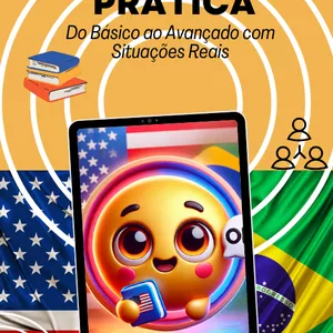Imagem de capa para o Ebook Inglês na Prática: Do Básico ao Avançado com Situações Reais