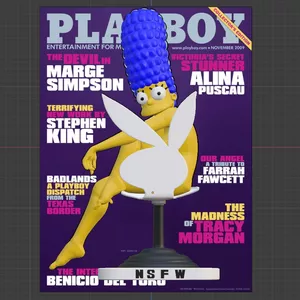Cover image for Online course Marge Simpson Playboy magazine