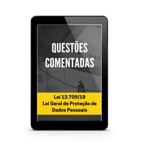 Imagem de capa para o Ebook Lei 13.709/18 - Questões Comentadas UFRJ