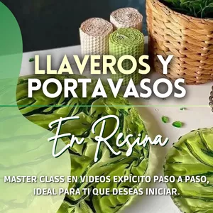 Imagen de portada para Curso online LLAVEROS Y PORTAVASOS EN RESINA