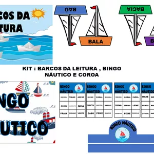 Imagem de capa para o Ebook KIT BARCOS DA LEITURA, BINGO NÁUTICO E COROA