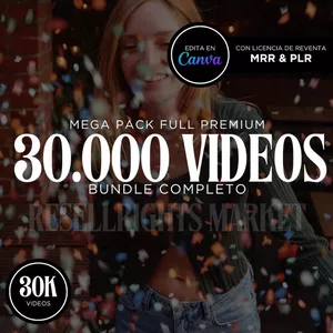 Imagen de portada para Ebook 33.000 Videos listos para paginas faceless