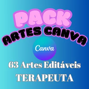 Imagem de capa para o Ebook Pack 63 Artes Editáveis Terapeuta + Bônus Modelos Mockups