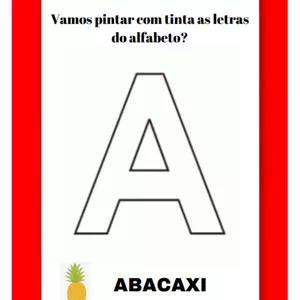 Imagem de capa para o Ebook Alfabeto ilustrado para Colorir 