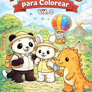 Imagen de portada para Ebook Aventuras Animadas para Colorear – Volumen 2