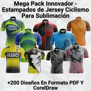 Imagen de portada para Ebook Mega Pack Innovador de Estampados de Jersey de Ciclismo Para Sublimación