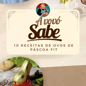 Imagem de capa para o Ebook 10 Receitas de ovos de páscoa fit da Vovó