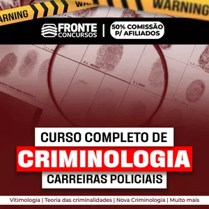Imagem do curso CRIMINOLOGIA | CARREIRAS POLICIAIS