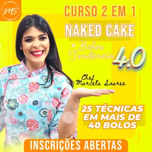 Imagem de capa para o Curso online [ASS] Curso 2 em 1 Naked Cake + Bolos Tendência 4.0