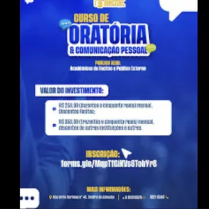 Imagem de capa para o Curso online Curso de Oratória e Comunicação Pessoal