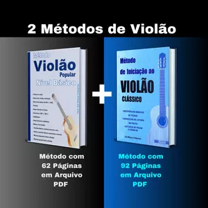 Imagem de capa para o Ebook 2 Métodos de violão: Popular Básico e Iniciação ao Clássico