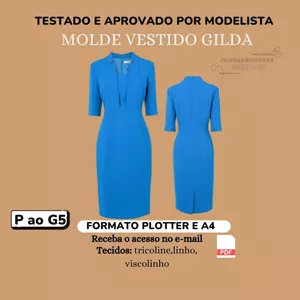 Imagem de capa para o Ebook Molde Vestido Gilda