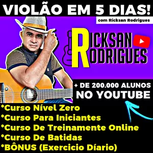 Imagem do curso Violão Em 5 Dias Com Ricksan Rodrigues (SUPER PROMOÇÃO)