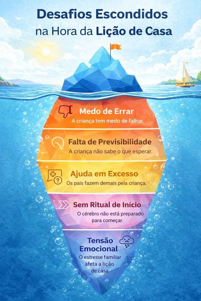 Gráfico Sabotadores Invisíveis SOS Lição de Casa