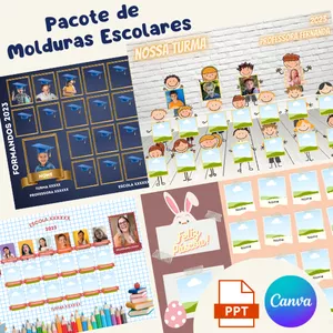 Imagem de capa para o Curso online Pacote de Molduras Escolares 