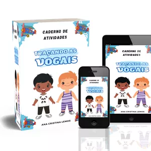 Imagem de capa para o Ebook CADERNO DE ATIVIDADES - TRAÇANDO AS VOGAIS