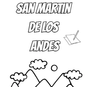 Imagen de portada para Ebook Colorea tu viaje a San Martin de los Andes ciudad Patagonica. 