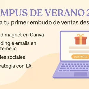 Imagen de portada para Evento online CAMPUS  VERANO 2025 - Crea tu embudo de ventas y ponlo a funcionar en 2 días