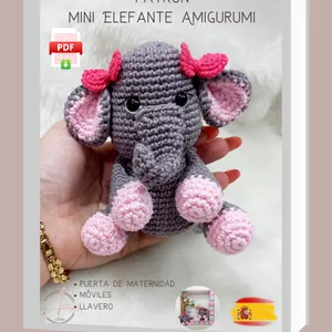 Imagen de portada para Ebook Patrón Mini Elefante Amigurumi