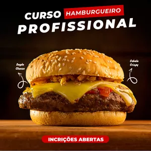 Curso Curso Hambúrgueiro Profissional - Vídeo Aulas