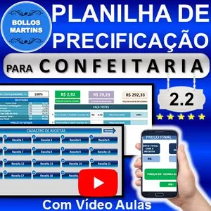 Planilha Planilha de PRECIFICAÇÃO para CONFEITARIA 2.2