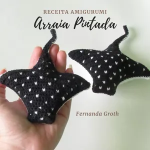 Imagem de capa para o Ebook Padrão Amigurumi Arraia Pintada