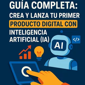 Imagen de portada para Ebook Guía Completa: Crea y Lanza Tu Primer Producto Digital con Inteligencia Artificial (IA)