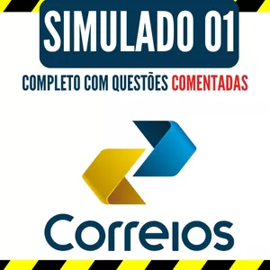 Imagem de capa para o Ebook 📦 Simulado 01 Correios 2024 - Carteiro 
