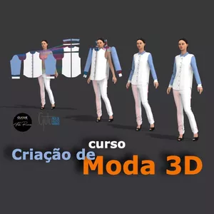 Imagem de capa para o Curso online CURSO CRIAÇÃO DE MODA 3D