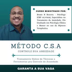 Imagem de capa para o Curso online Método C.S.A - Controle sua Ansiedade