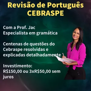 Imagem de capa para o Curso online Revisão de Português para a banca CEBRASPE