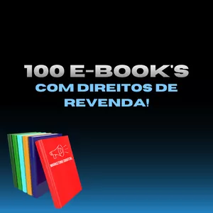 Imagem de capa para o Ebook 100 E-book's PLR com direito de revenda para alavancar suas vendas!