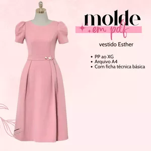 Imagem de capa para o Ebook molde vestido Esther