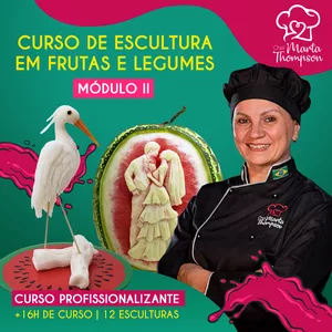 Imagem do curso CURSO DE ESCULTURAS EM FRUTAS E LEGUMES - MÓDULO II - INTERMEDIÁRIO